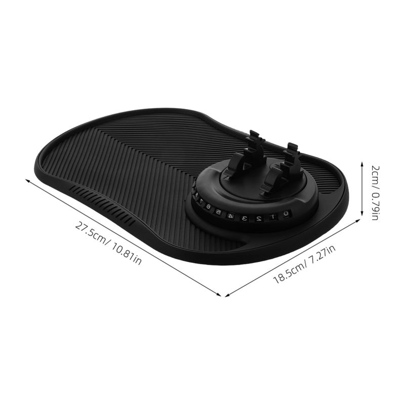 Non-Skid Car Dashboard Mat Black Phone Keys Organizer for Tidy Storage - Image 3