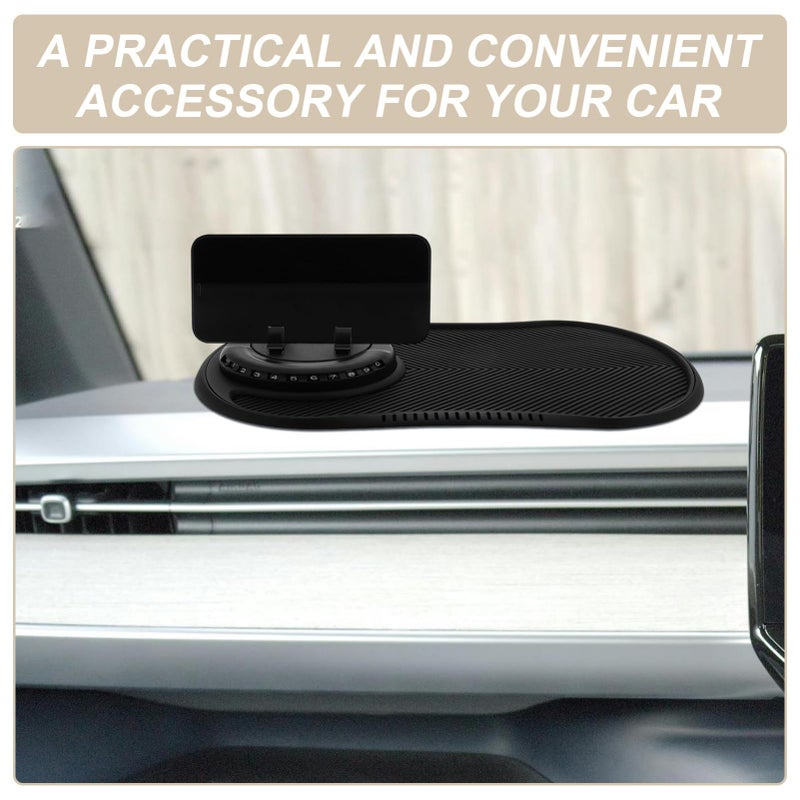 Non-Skid Car Dashboard Mat Black Phone Keys Organizer for Tidy Storage - Image 5