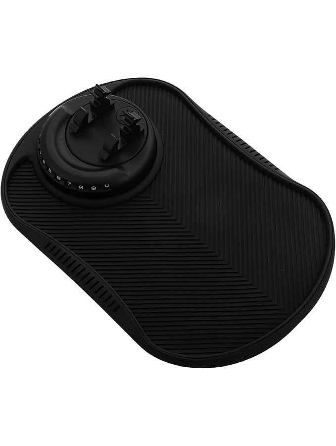 Non-Skid Car Dashboard Mat Black Phone Keys Organizer for Tidy Storage - Image 1
