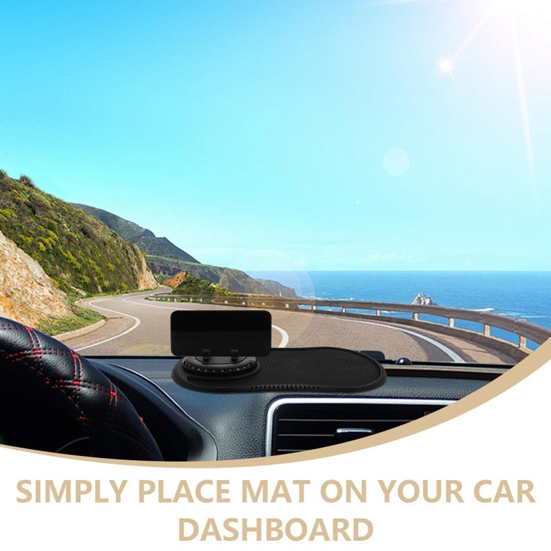 Non-Skid Car Dashboard Mat Black Phone Keys Organizer for Tidy Storage - Image 4