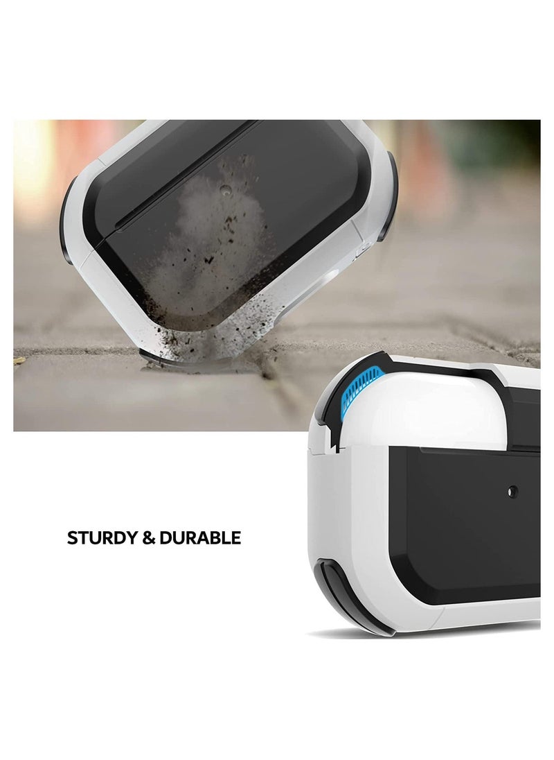 ELTRAZONE غطاء حقيبة AirPods 3 مع سلسلة مفاتيح ترقية درع مضاد للصدمات غلاف صلب واقي TPU متوافق مع حقيبة Apple Airpods الجيل الثالث للنساء والرجال والفتيات والفتيان (LED الأمامي مرئي) - Image 4