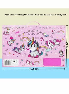 Y&D Unicorn Stationery Kit For Girls  41Pcs Items Pencil Box Colours Eraser and Sharpener -Return Gift Girls Unicorn School Girls Set Return Gifts  - Image 3