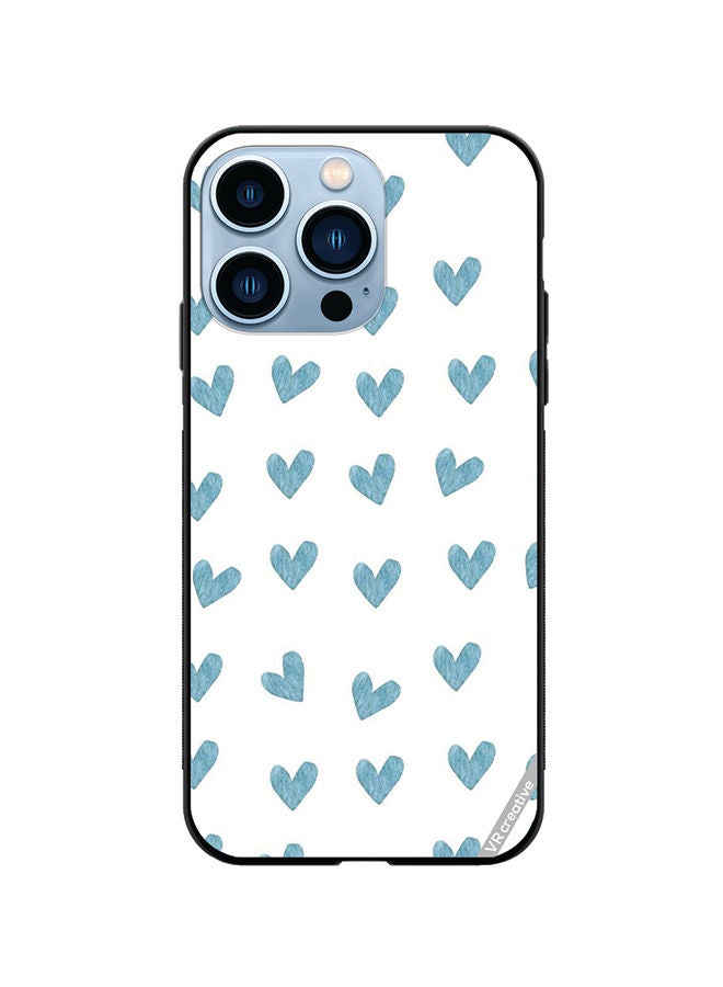 VR CREATIVE Protective Case Cover For Apple iPhone 14 Pro Max Blue Heart Design Multicolour - Image 1