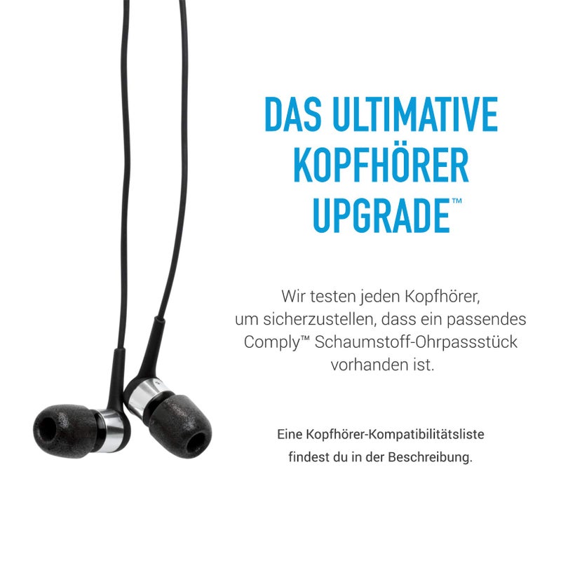 Comply 200 Core Series | Memory Foam Replacement IEM Ear Tips for Sennheiser, Bang Olufsen, Sony & More | Superior Noise Isolation, Ultimate Comfort, Secure Fit | Black, Small (3 Pairs) - Image 3