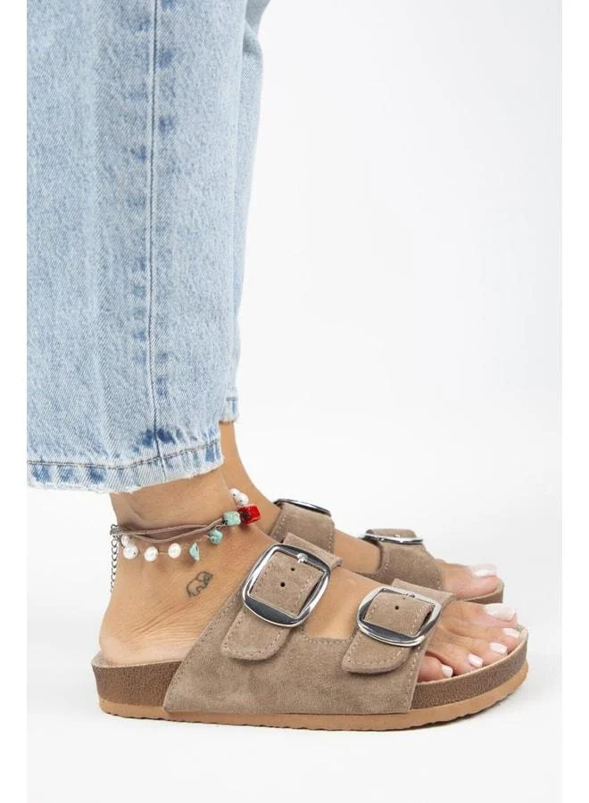 Manijero  Irene Women's Mink - Silver Buckle Double Buckle - Brown for Women | Best Price UAE