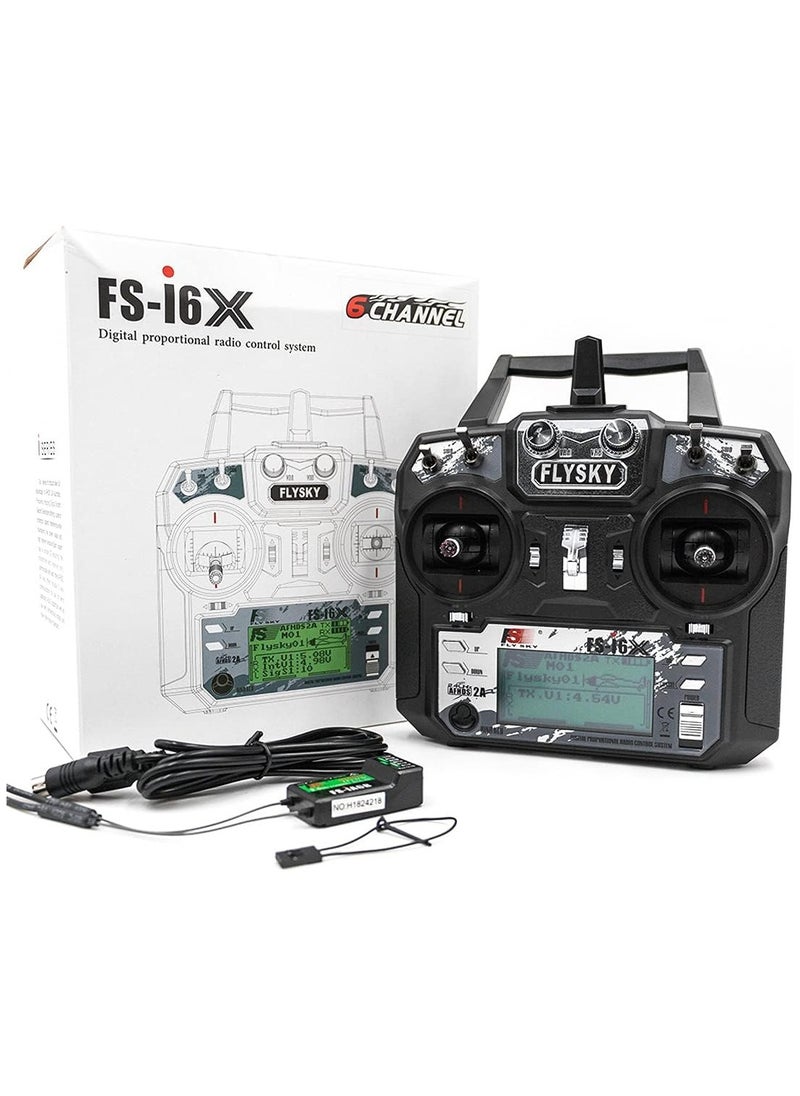 Flysky - Flysky Fs-I6X 10Ch 2.4Ghz Rc Transmitter Controller with Ia6B Receiver Upgrade Cable for Rc Boat Racing Drone - Image 1