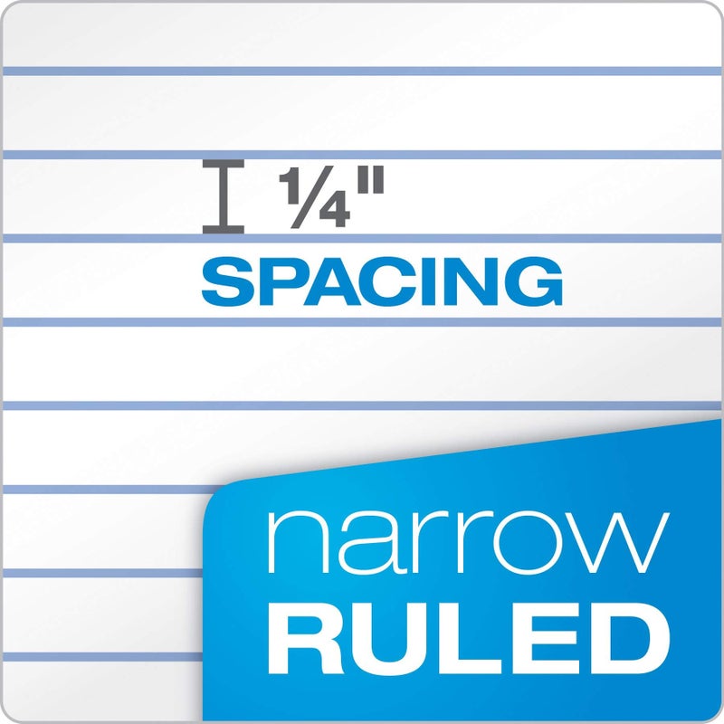 TOPS Docket Writing Pads, 8-1/2" x 11-3/4", Narrow Rule, White Paper, 100 Sheets, 4 Pack (99612) - Image 5