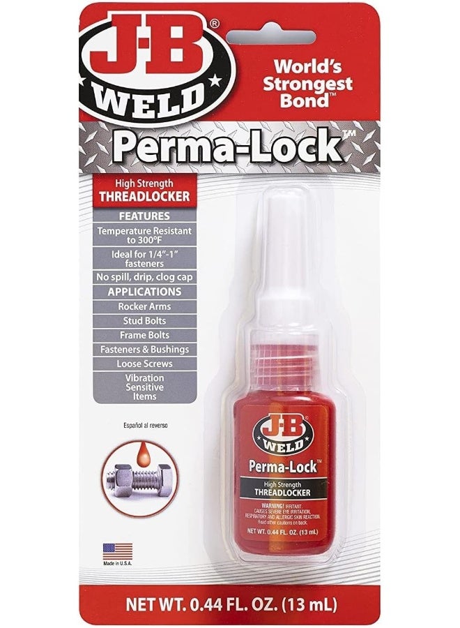 J-B WELD 27113 Perma-Lock High Strength Threadlocker - Red - 13 Ml - Image 1