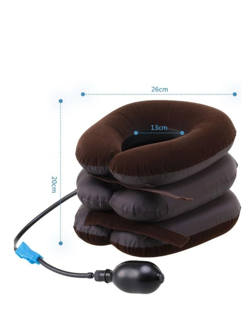 Mordely 3-Layer Inflatable Neck Support Collar – Adjustable Posture Corrector & Comfort Relief for Men and Women  - Image 3