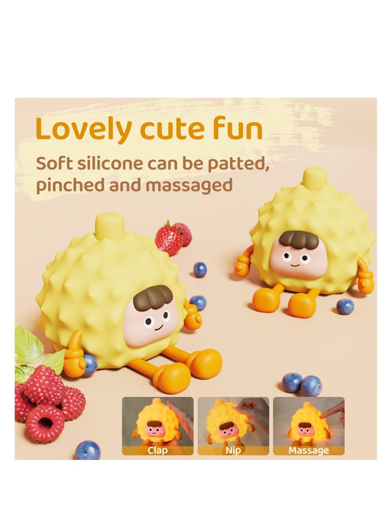 SYOSI Durian Night Light, Cute Durian Lamp for Kids, Dimmable Durian Touch Light, Nursery Nightlight for Room Decor, Night Birthday Gift Light, Rechargeable Durian Nightlight, Gifts Stuff for Boys Girls - Image 5