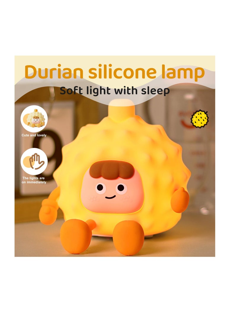 SYOSI Durian Night Light, Cute Durian Lamp for Kids, Dimmable Durian Touch Light, Nursery Nightlight for Room Decor, Night Birthday Gift Light, Rechargeable Durian Nightlight, Gifts Stuff for Boys Girls - Image 2