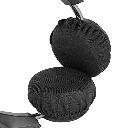 Geekria 2 Pairs Flex Fabric Headphones Ear Covers - Product Safety Certified - Washable & Stretchable Earcup Protectors for Over-Ear Headsets, Sweat Pads for Gym, Gaming (S/Black) - Image 4