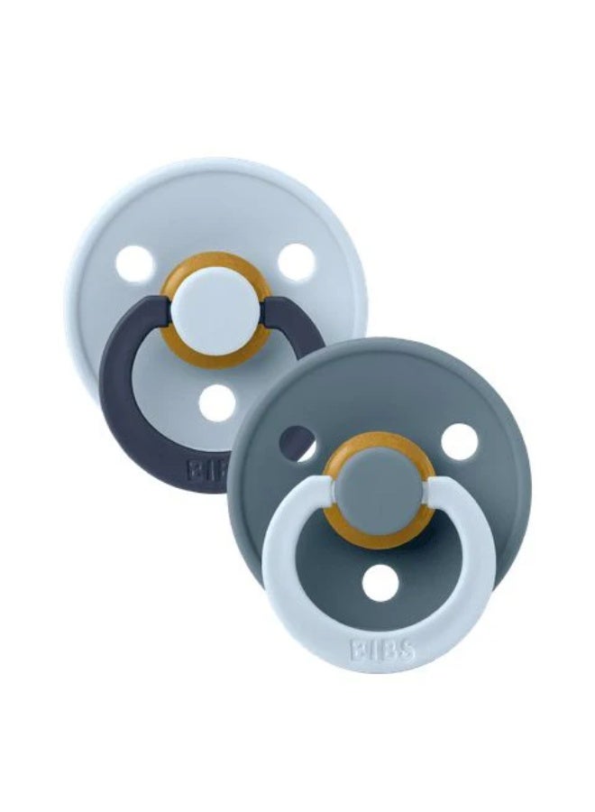 BIBS Pacifier Studio Colour 2 PACK Fusion Latex Size 2 Baby Blue Petrol mix - Image 5