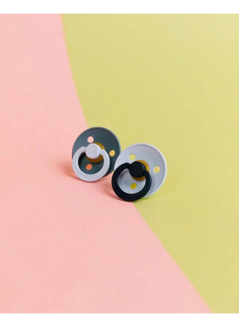 BIBS Pacifier Studio Colour 2 PACK Fusion Latex Size 2 Baby Blue Petrol mix - Image 4