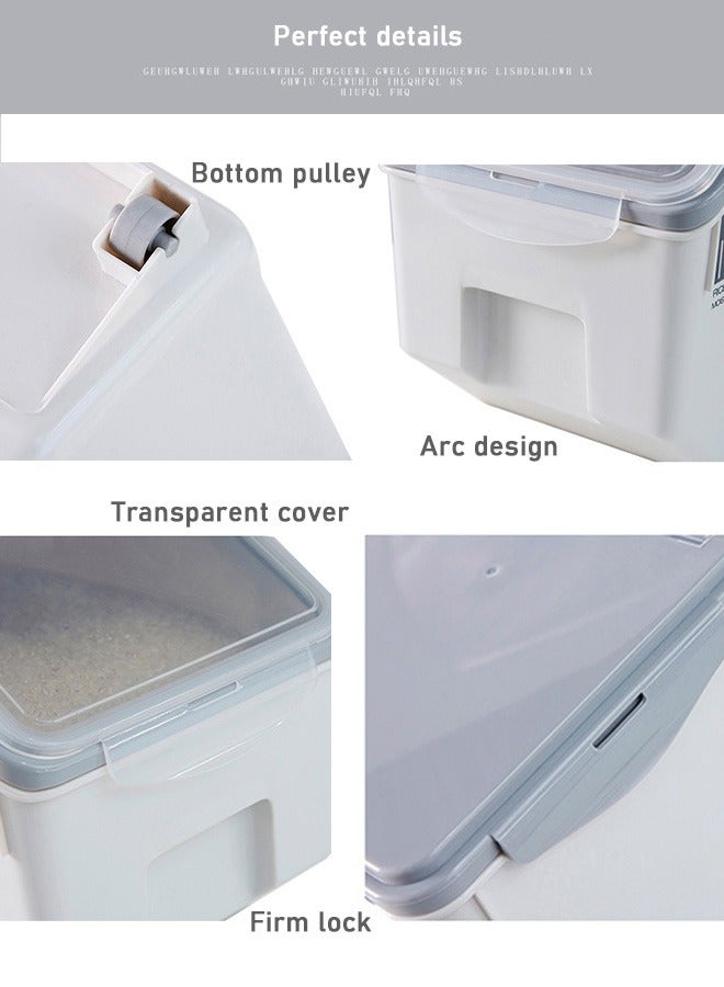 Rice Storage Bucket, High-Quality PP Material, Large-Capacity, Insect-Proof And Moisture-Proof, Kitchen Rice Bucket, Household Rice Box 15kg - Image 3