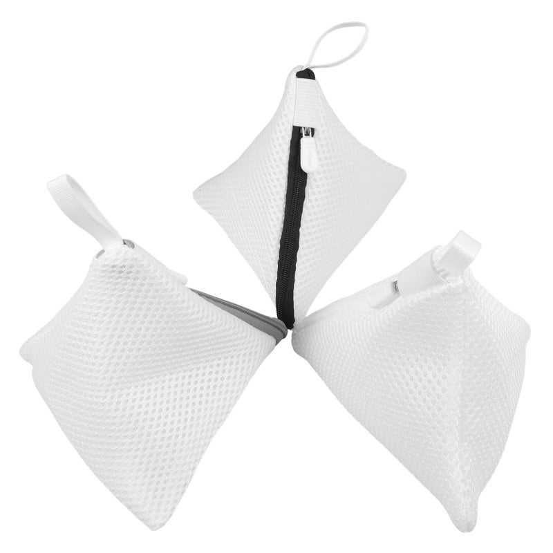 3pcs Mini Mesh Laundry Bags With Zipper Closure Polyester For Delicate Clothes - Image 2
