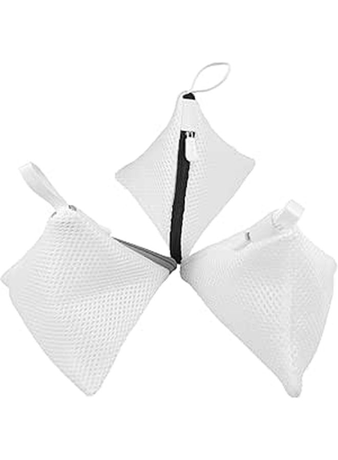 3pcs Mini Mesh Laundry Bags With Zipper Closure Polyester For Delicate Clothes - Image 1