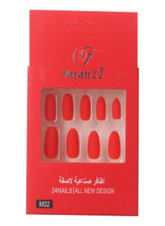 فرح 22 أظافر صناعية لاصقة غير لامعة من 24 قطعة  - Image 1