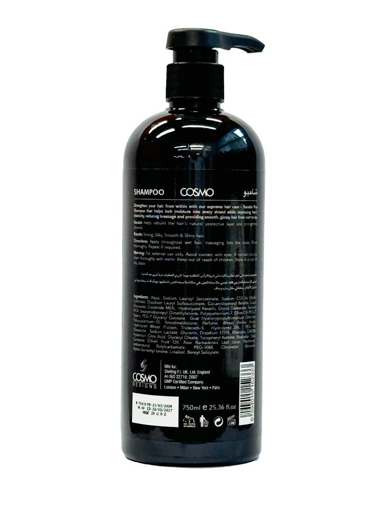COSMO Cosmo Beaute Keratin Plus Shampoo 750ml - Image 3