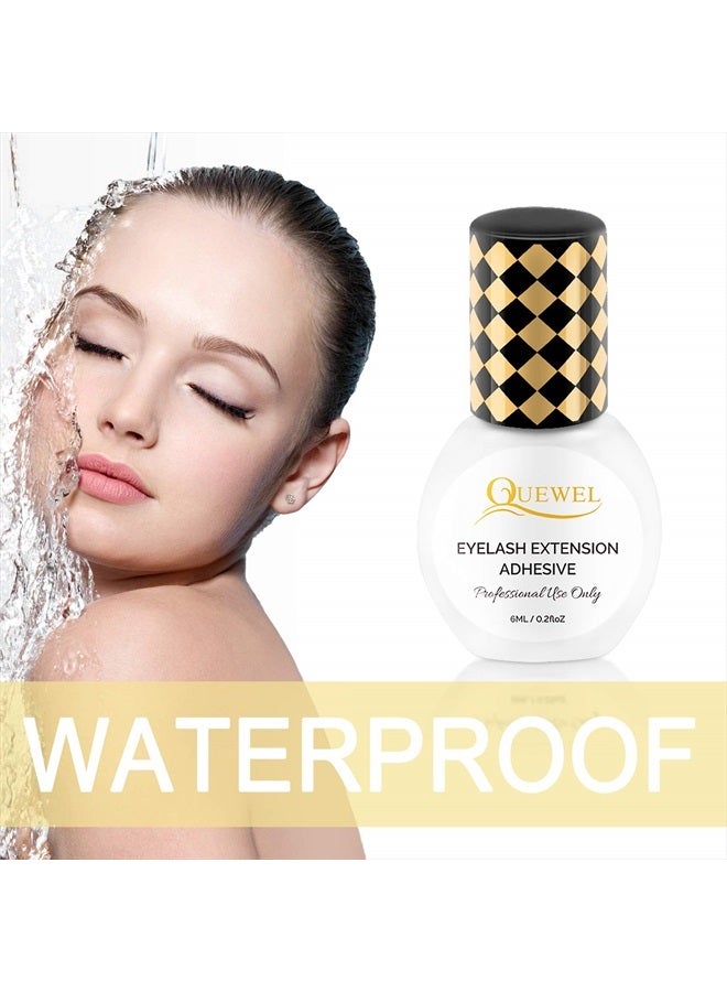 QUEWEL Strong Black Adhesive for Eyelash Extensions 6ml 1-2 Sec Drying Time,Retention 7-8 Weeks,The Lash Extension Glue Low Fume No Irritating for Sensitive - Image 5