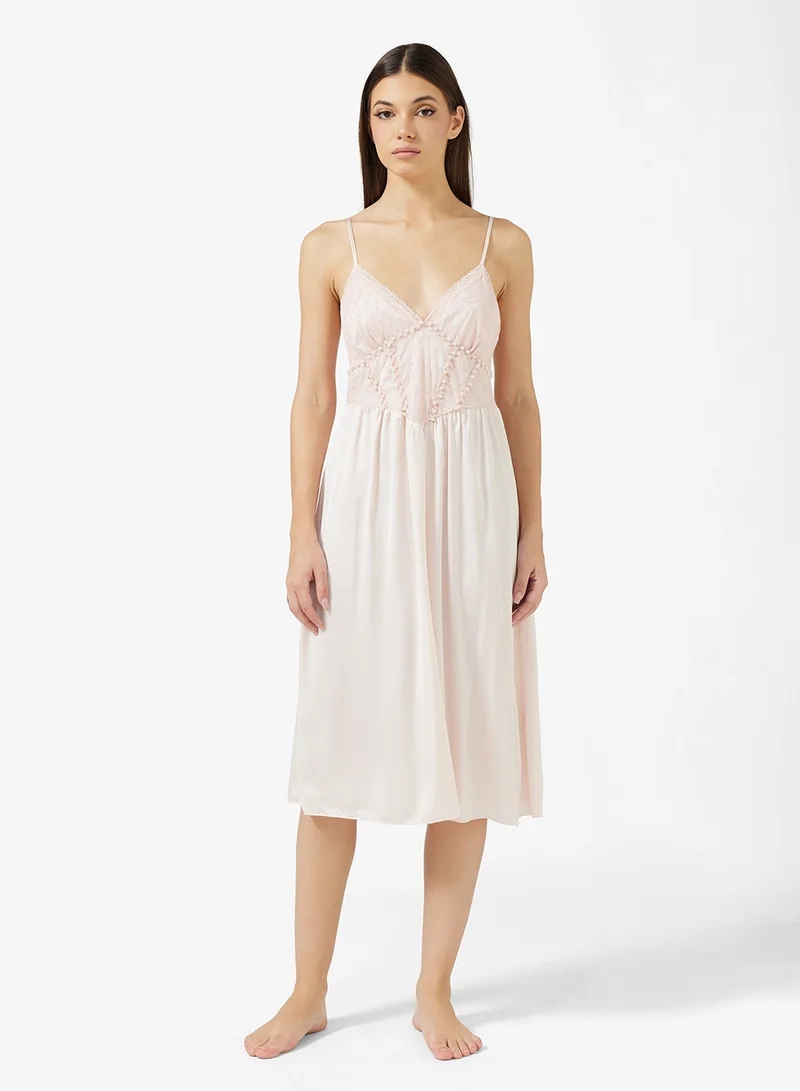 ايلا Night Dress With Lace