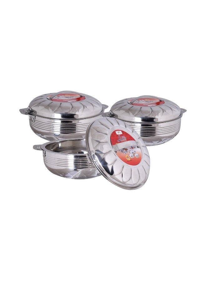 3-Piece Stainless Steel Food Container Set 2500, 3500, 5000 - Image 1