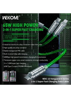 WEKOME A Charging Cable with 65W super-fast charging and 480Mbps high speed transmission And A Charging Cable with 27W fast charging.  - Image 5