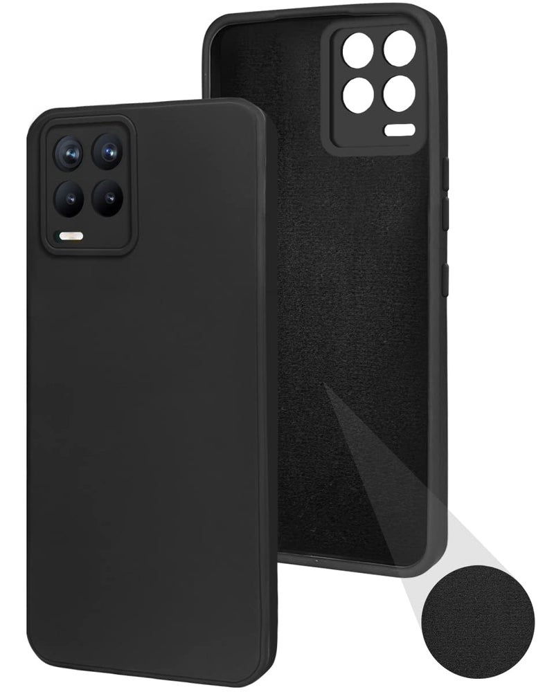 Jkobi Back Cover Case for Realme 8 | 8 PRO (Inside Fiber Cloth | Smooth Matte Finish | Elegant Professional Look |Black) - Image 1