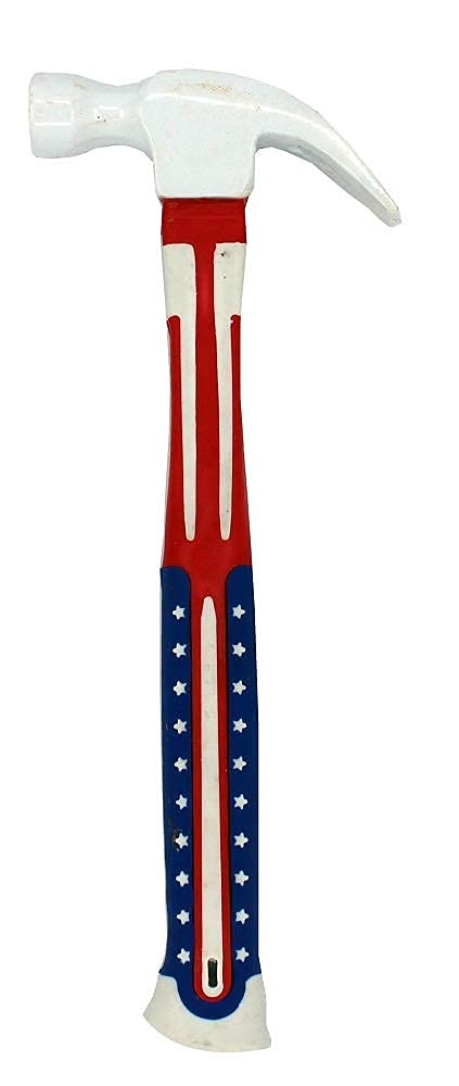 TOPHAVEN TOPHAVEN American Flag Design Hand Tool kit Screwdriver Hammer Measuring Tape and Cutter  - Image 4
