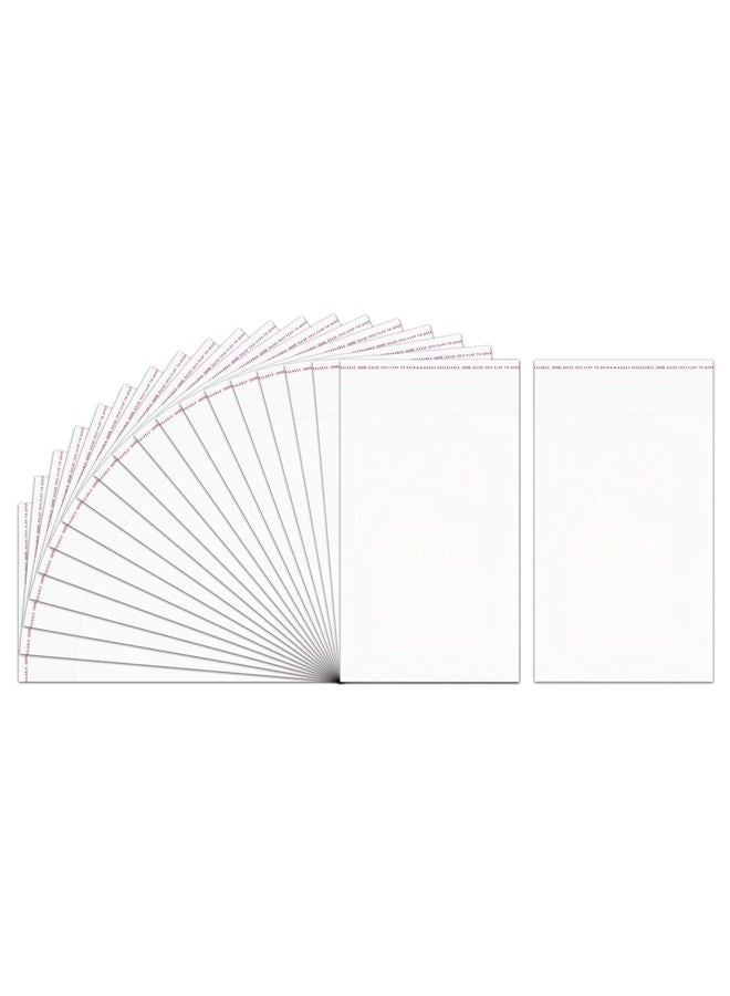 Doutop Clear Adhesive Poly Bags OPP Cello Bags with Self-Sealing Flap for Bakery Cookies Candy Christmas Gifts (14x20, 200ct) - Image 1