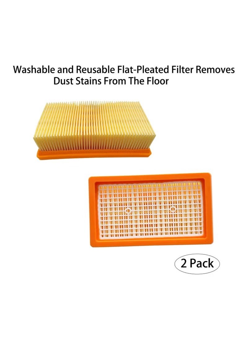 Realfrog 2Pack Pleated Filter Replacement for Karcher WD4 WD5 WD6 MV4 MV5 MV6 Wet and Dry Vacuum Cleaner Part  - Image 4