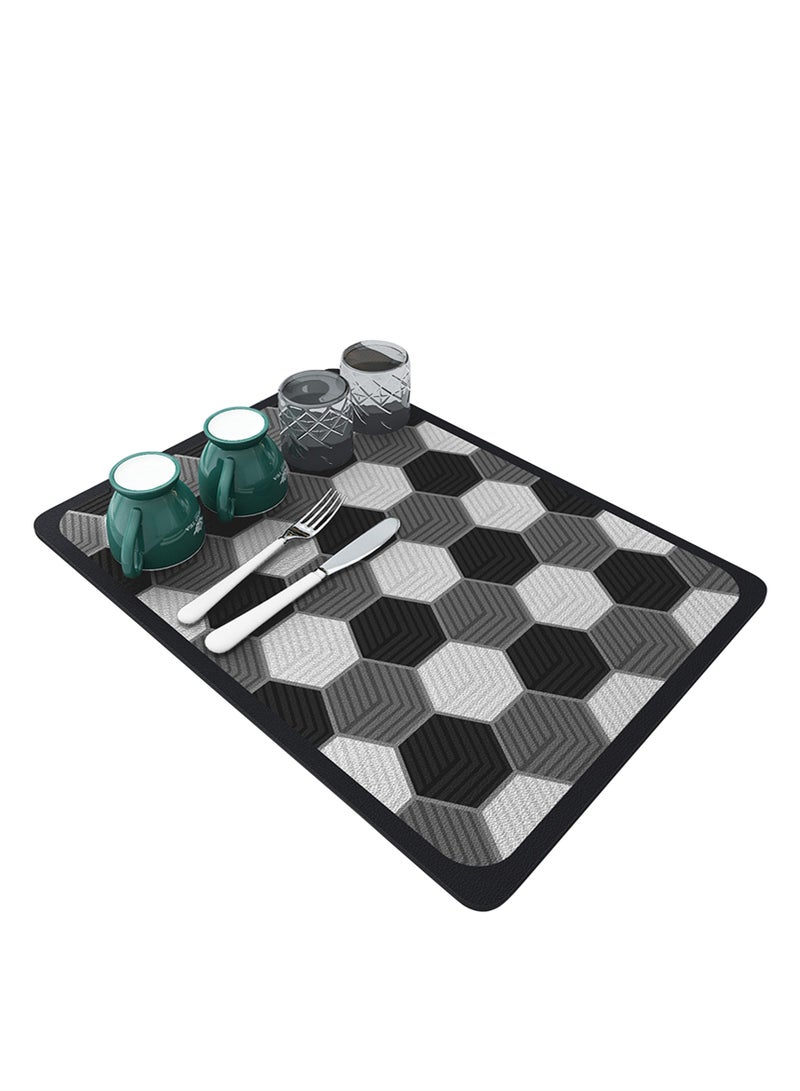 Countertop absorbent mat tableware drain mat quilt bowl plate placemat Kitchen table mat Dry tablecloth 40*50CM - Image 1