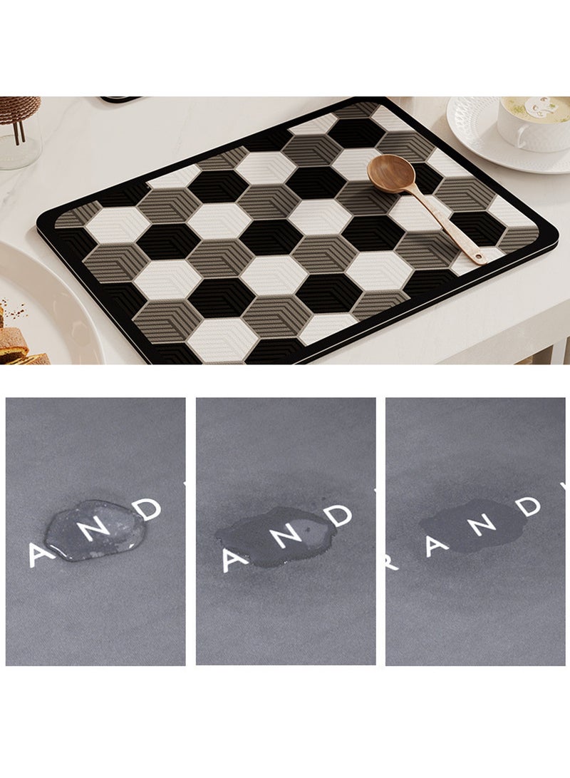 Countertop absorbent mat tableware drain mat quilt bowl plate placemat Kitchen table mat Dry tablecloth 40*50CM - Image 5
