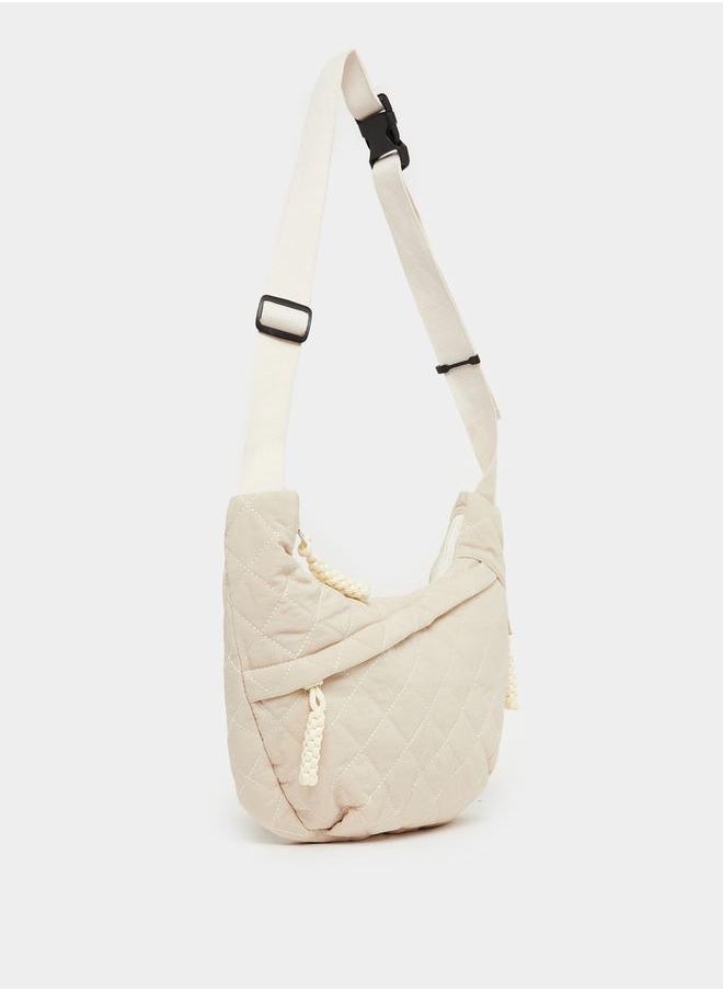 Styli Quilted Crossbody Bag with Adjustable Strap  - Image 1