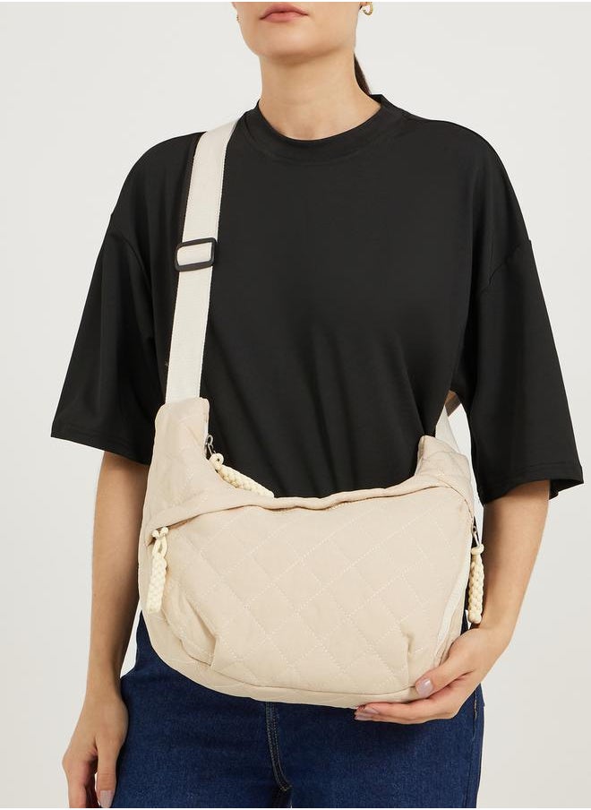 Styli Quilted Crossbody Bag with Adjustable Strap  - Image 3