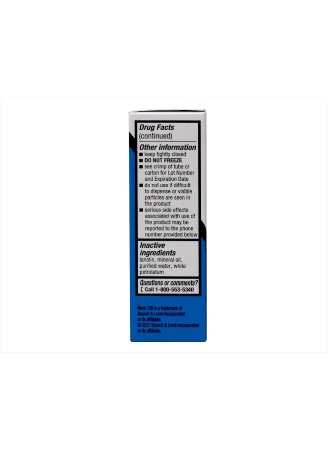 Bausch + Lomb Muro 128 Sterile Ophthalmic5 Percent Ointment,twin Pack - 0.25 Oz Sku 3701117  - Image 3