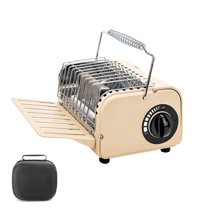 AirOka 3 in 1 Portable Heater and Stove, 1200W Outdoor Tent Stove, Adjustable Temperature Camping Heaters for Fishing, Hiking, Trekking, Patio, Coffee-coloured and Green (Coffee-coloured) - Image 1