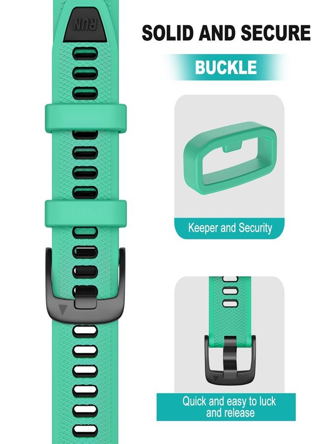 OVERSTEP Compatible with Forerunner 265 Strap, 22 mm Replacement Soft Silicone Strap for Garmin Venu 2/Vivoactive 4/Forerunner 255/Huawei Watch GT2/Ticwatch Pro S2/E2 - Image 4