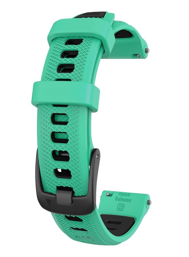 OVERSTEP Compatible with Forerunner 265 Strap, 22 mm Replacement Soft Silicone Strap for Garmin Venu 2/Vivoactive 4/Forerunner 255/Huawei Watch GT2/Ticwatch Pro S2/E2 - Image 2