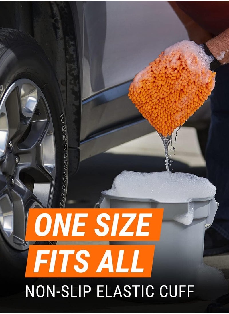 KENT - KENT Microfiber 2-in-1 Noodle Wash Mitt Duo - Premium Car Wash Kit & Wash and Dry Pack, High Absorbency and Scratch-Free Cleaning - Image 1