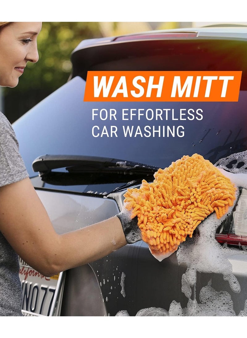 KENT - KENT Microfiber 2-in-1 Noodle Wash Mitt Duo - Premium Car Wash Kit & Wash and Dry Pack, High Absorbency and Scratch-Free Cleaning - Image 1