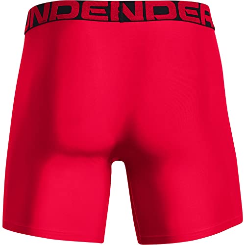 Under Armour mens Tech 6-inch Boxerjock 2-Pack , Red (600)/Black , Small - Image 5