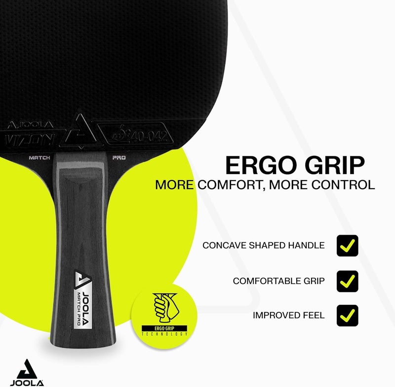 JOOLA مجموعة مضارب بينغ بونغ ديو برو من 2 - مضارب تنس طاولة احترافية، ثلاث كرات بينغ بونغ متقدمة من 3 نجوم وحقيبة حمل - مضارب تنس طاولة متقدمة - Image 4