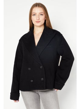 POLO RALPH LAUREN Women Textured Long Sleeve Short Trench Coat, Black  - Image 1