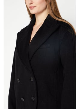 POLO RALPH LAUREN Women Textured Long Sleeve Short Trench Coat, Black  - Image 4