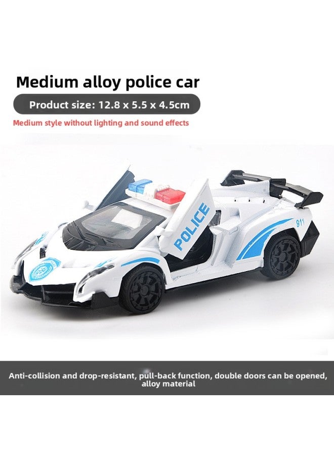Children's Toy Van Alloy Ambulance Fire Special Police Car Model Boy Back To A Generation Of Postage 