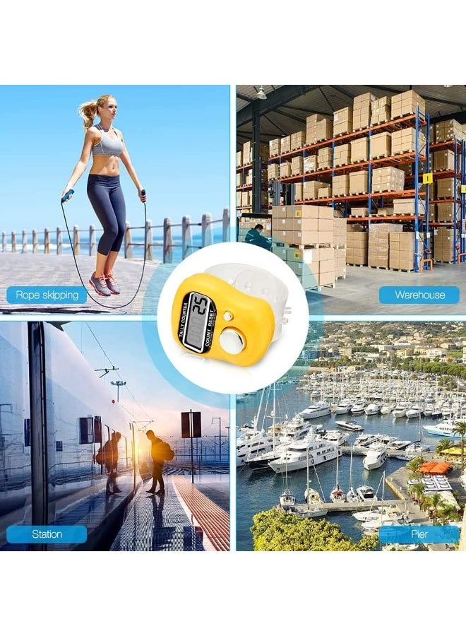 عداد أصابع إلكتروني 9 قطع ألوان، عداد أصابع إلكتروني، عدادات يدوية ABS، عداد يدوي بشاشة LCD صغيرة 9 ألوان - Image 3
