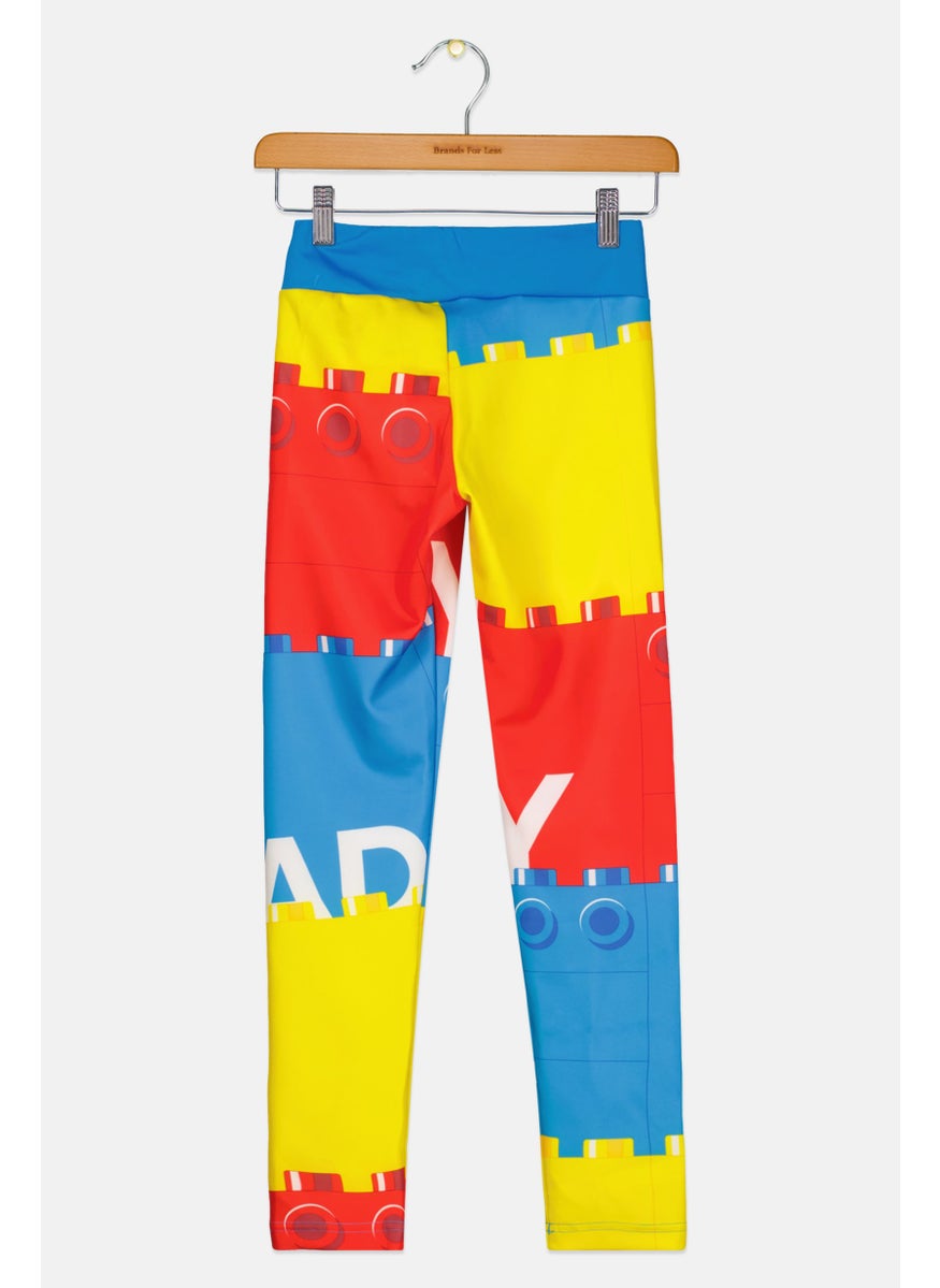 Adidas Adidas x LEGO Kids Girl Brand Logo Training Leggings, Multicolor  - Image 2