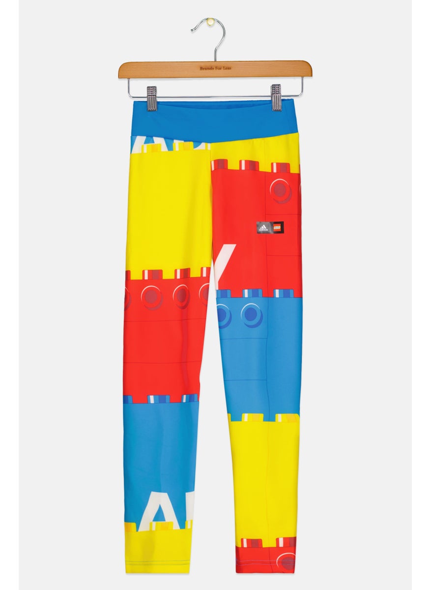 Adidas Adidas x LEGO Kids Girl Brand Logo Training Leggings, Multicolor  - Image 1