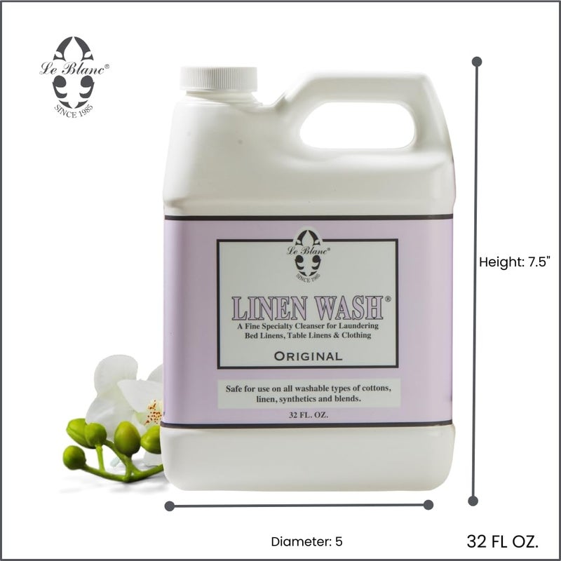 Le Blanc Linen Wash Classic Scent Clean Vintage Precious Heirloom Linens Safely, One 32 fl oz - Image 2